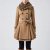 Double-Breasted Belted Winter Coat