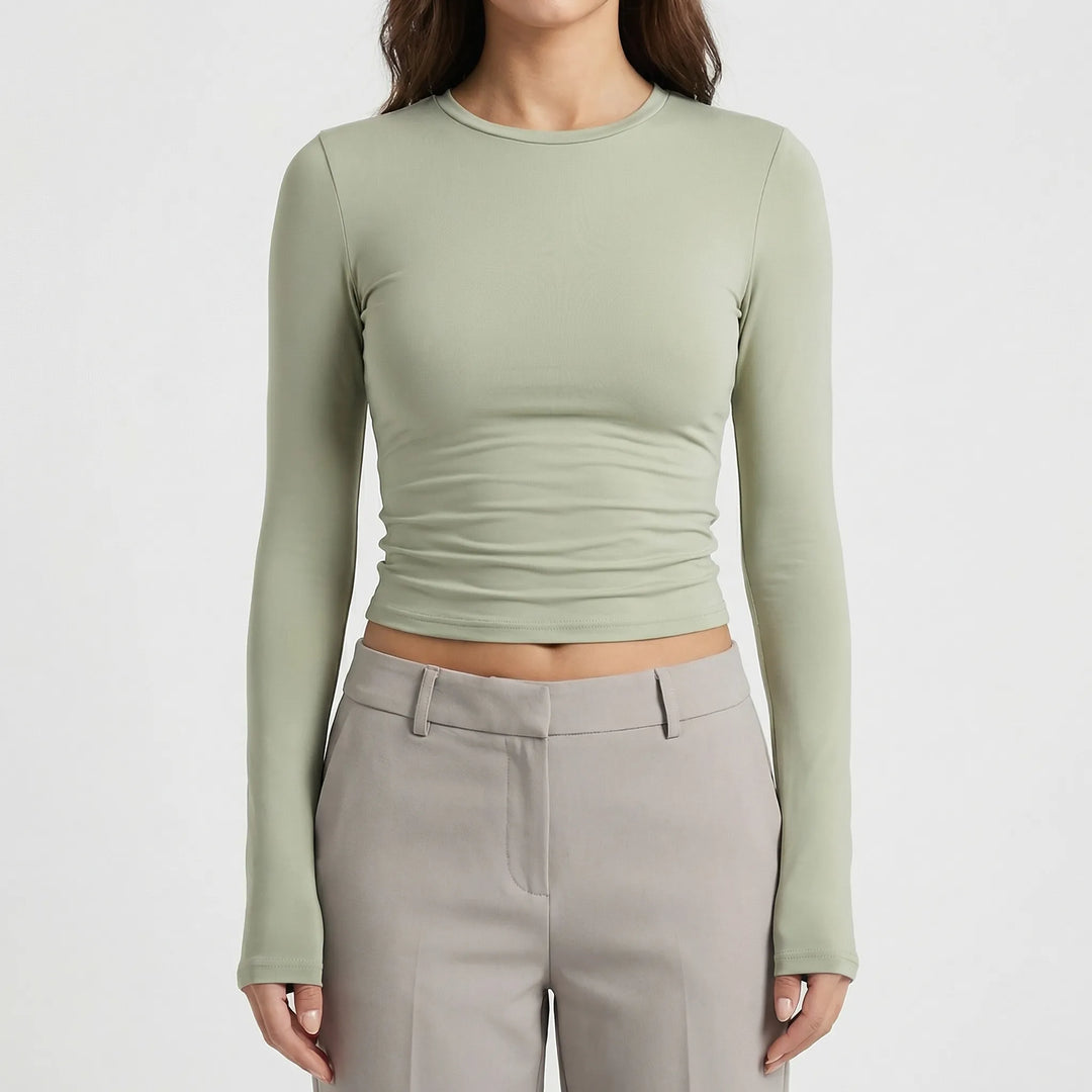 Crovella - Long Sleeve Cropped Tee