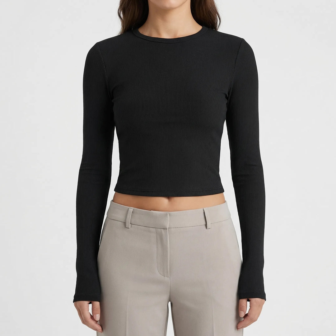 Crovella - Long Sleeve Cropped Tee