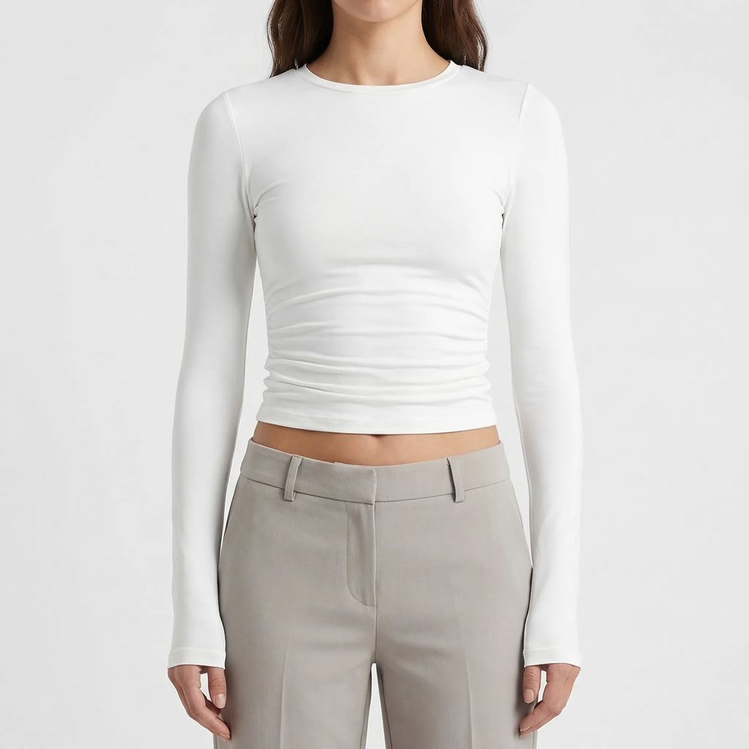 Crovella - Long Sleeve Cropped Tee