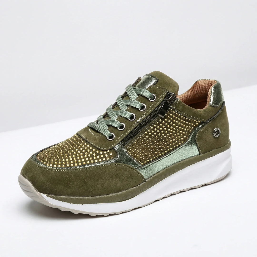 Crystella - Crystal-Embellished Platform Sneaker