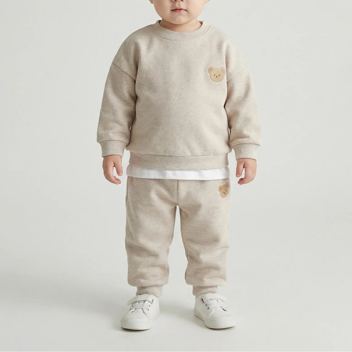 Cublyn - Bear Patch Toddler Sweatshirt Set