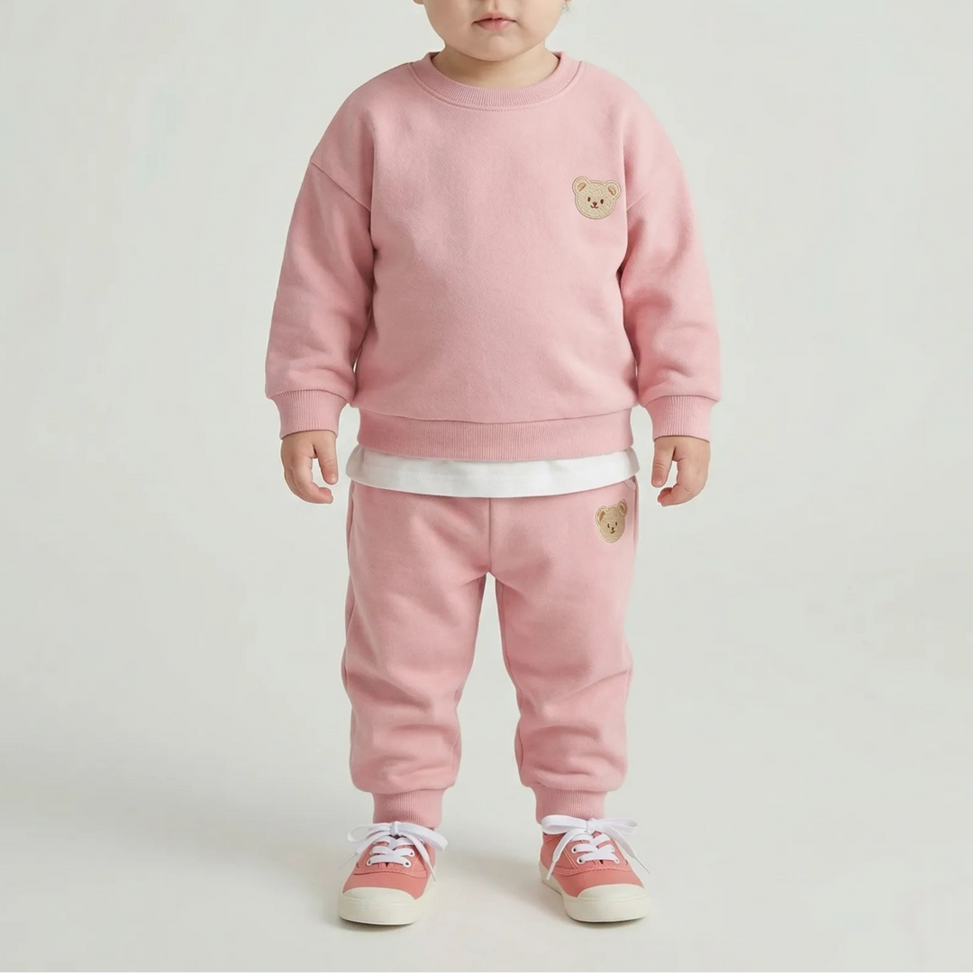 Cublyn - Bear Patch Toddler Sweatshirt Set