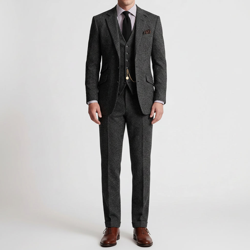 Dapsworth - Three-Piece Single-Breasted Formal Suit Set