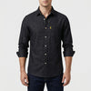 Long-Sleeve Button-Front Denim Shirt