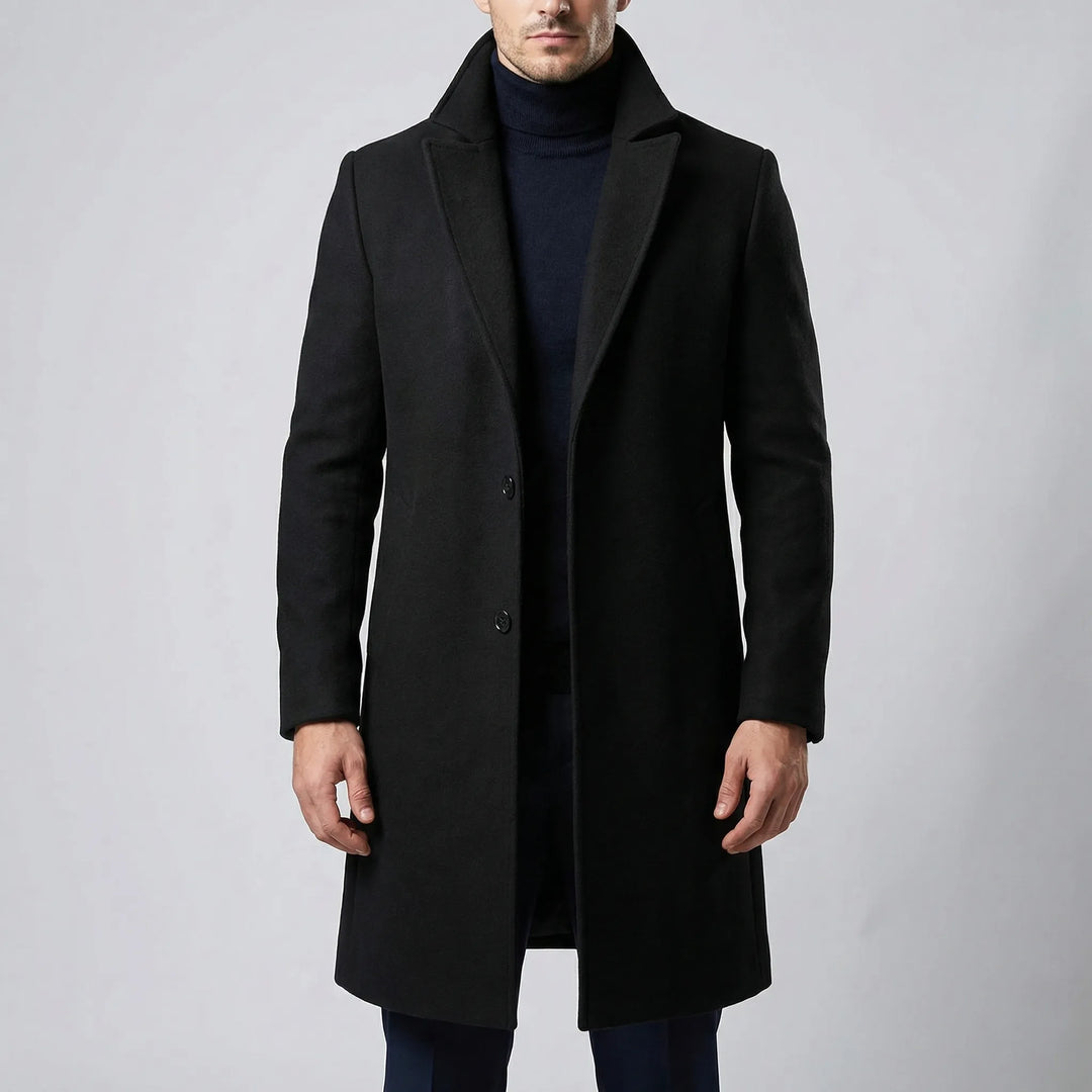 Dravecco - Longline Notch Lapel Overcoat