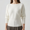 Off-The-Shoulder Batwing Knit Pullover