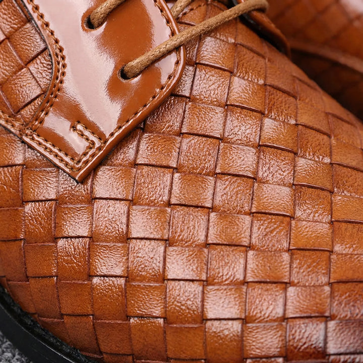 Dressivo - Textured Leather Lace-Up Dress Shoe