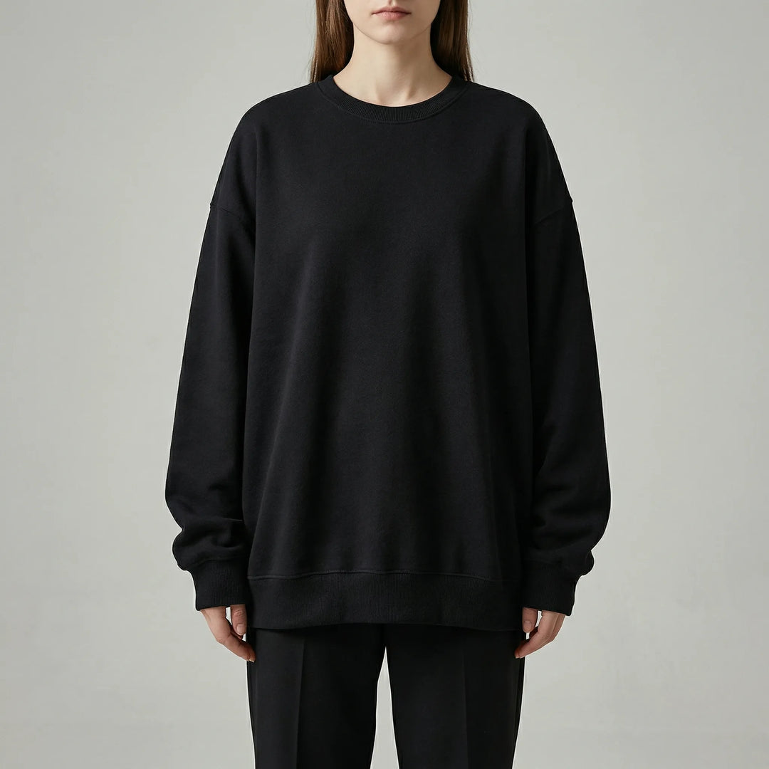 Drovex - Oversized Drop-Shoulder Crew Neck Sweater