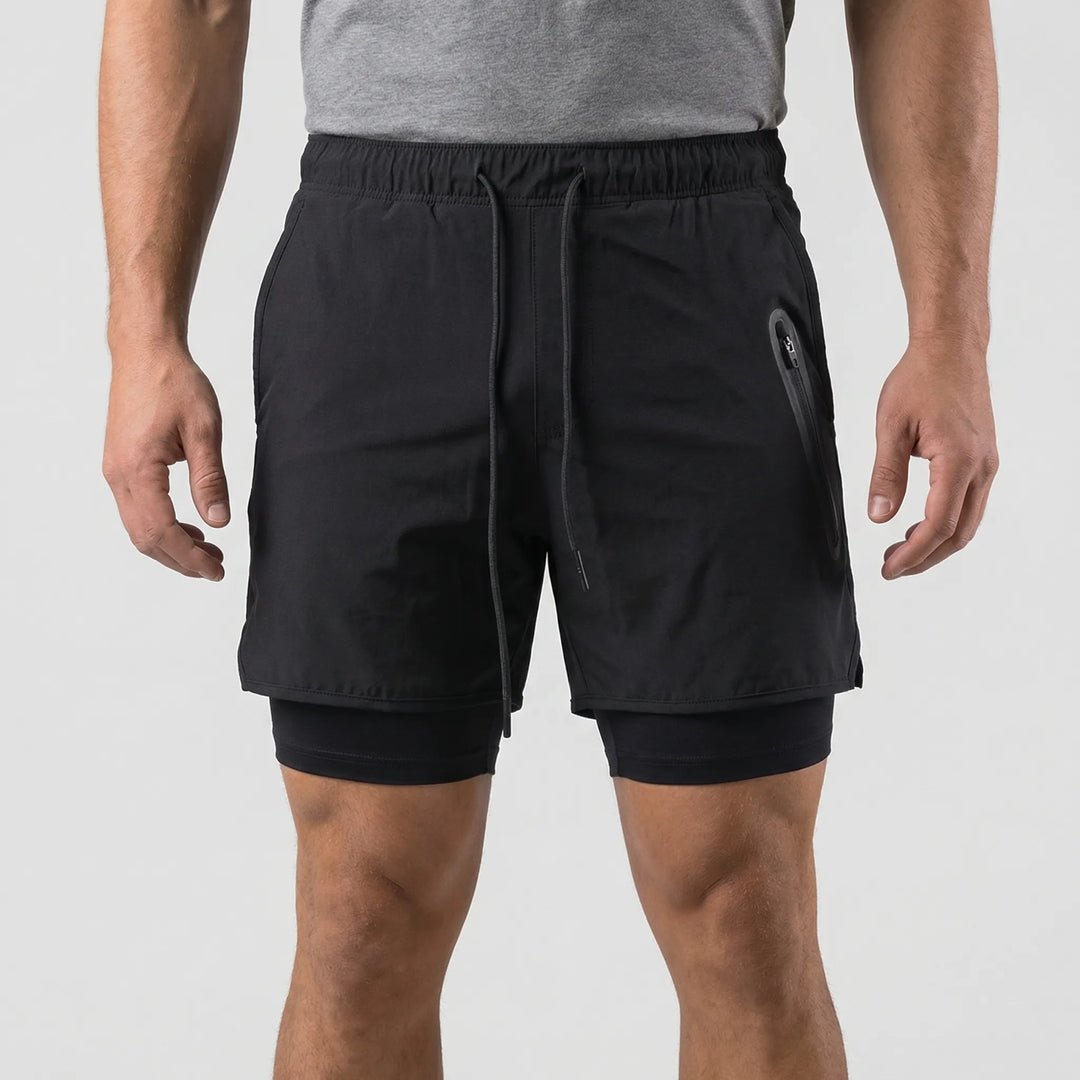 Dualstride - 2-In-1 Compression Training Shorts