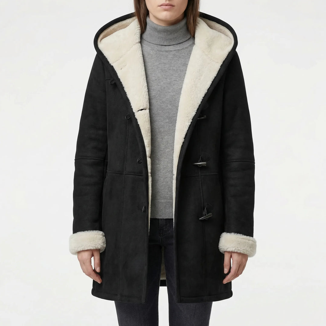 Dusklen - Hooded Toggle-Front Women's Coat