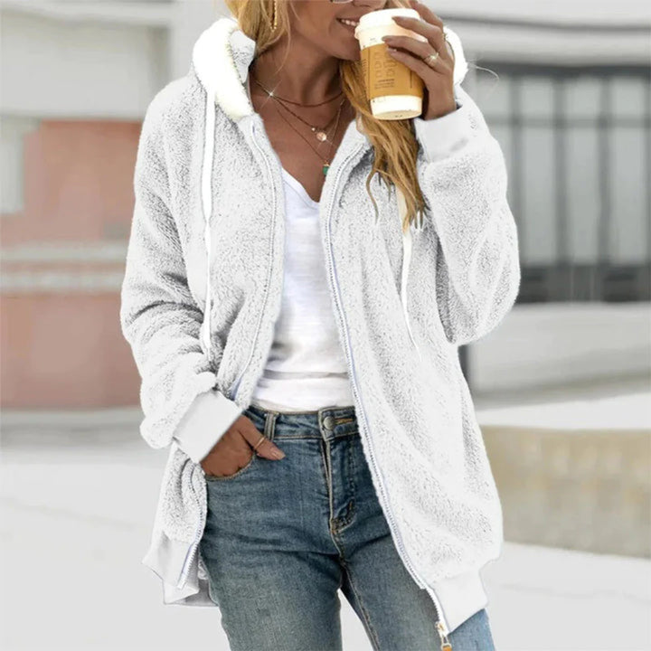 Plush Hooded Jacket for Women