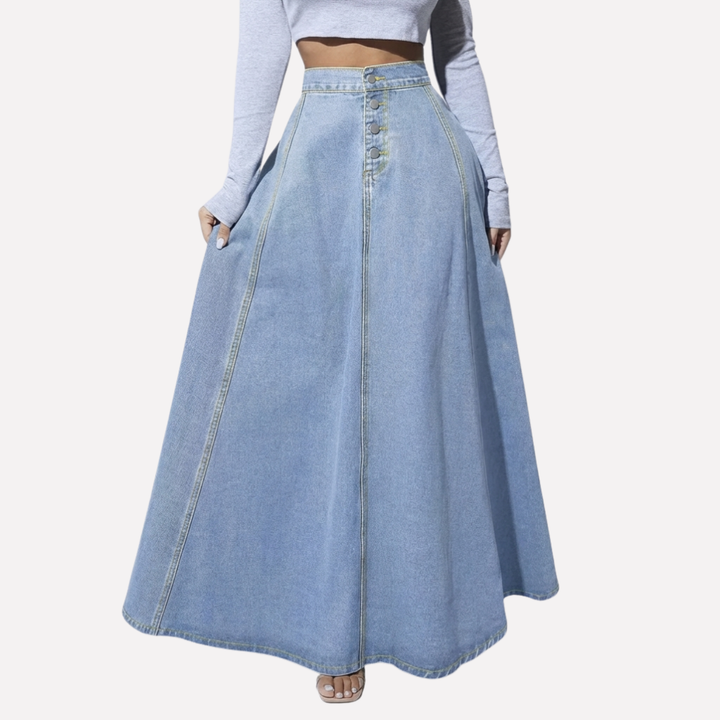 Women's Denim A-Line Skirt