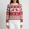 Festive Reindeer Print Crew Neck Sweater