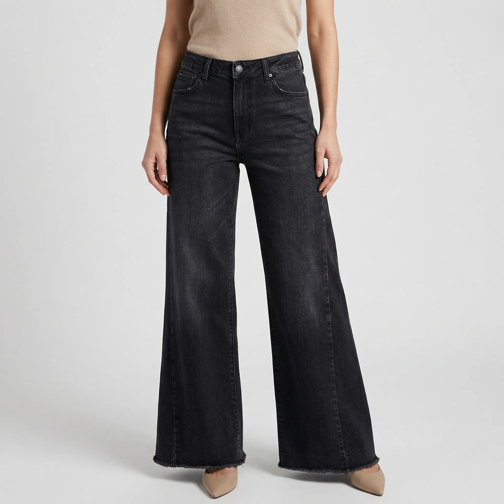 Flairova - Wide Leg Relaxed Straight Cut Jeans