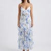 Ruffled Floral Maxi Dress