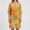 V-Neck Short Sleeve Midi Dress