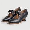 Low-Heel Lace-Up Cutout Shoe