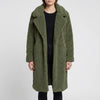 Long Open-Front Teddy Coat for Women