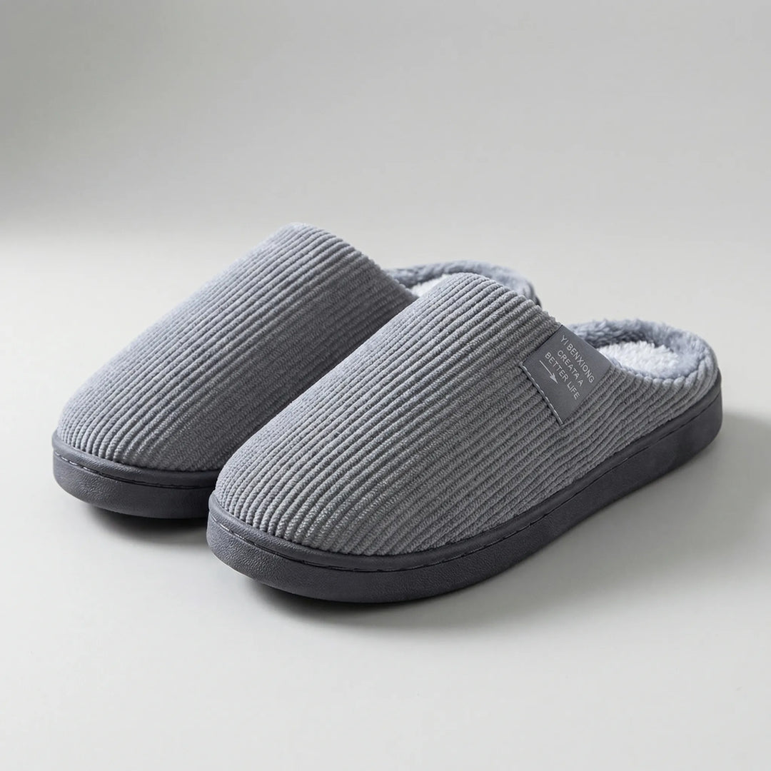 Fluforo - Plush-Lined Indoor Slip-On Slipper