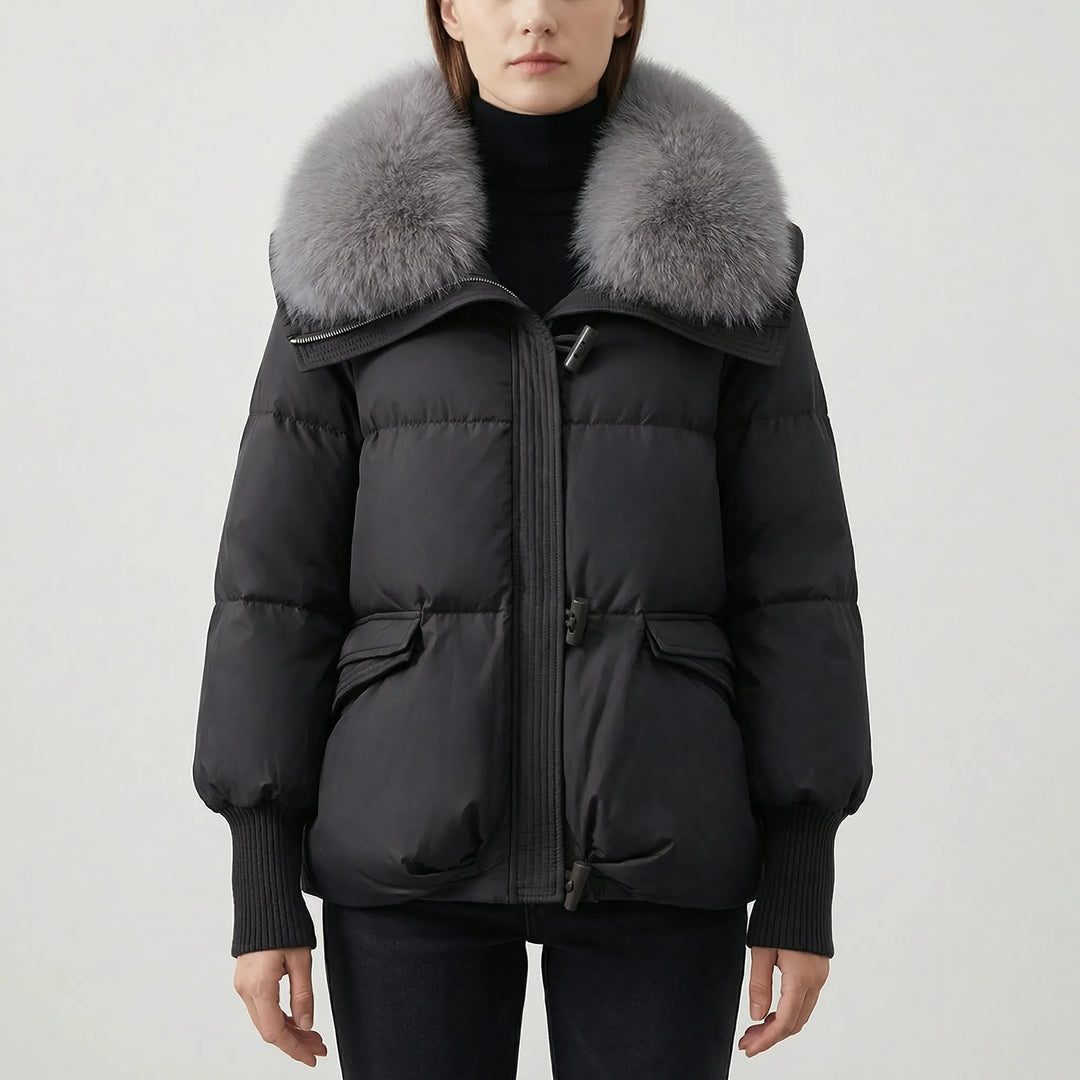 Flurova - Quilted Puffer Jacket With Fur Collar