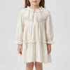 Long-Sleeve Lace Collar Girls Dress