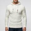 Pullover Hoodie Jacket for Men With Waffle Texture