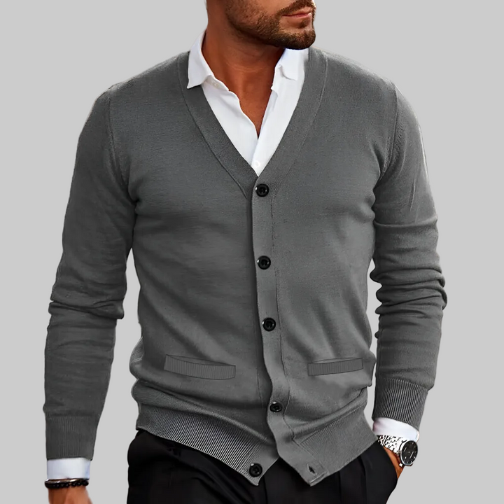 Cotton Men's Cardigan in Casual Style