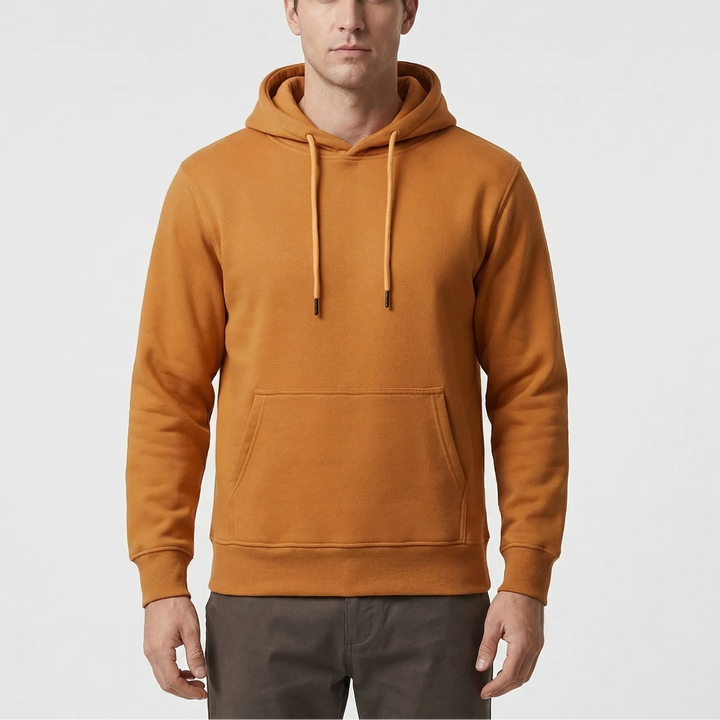 Hoodrix - Solid Color Pullover Hoodie For Men