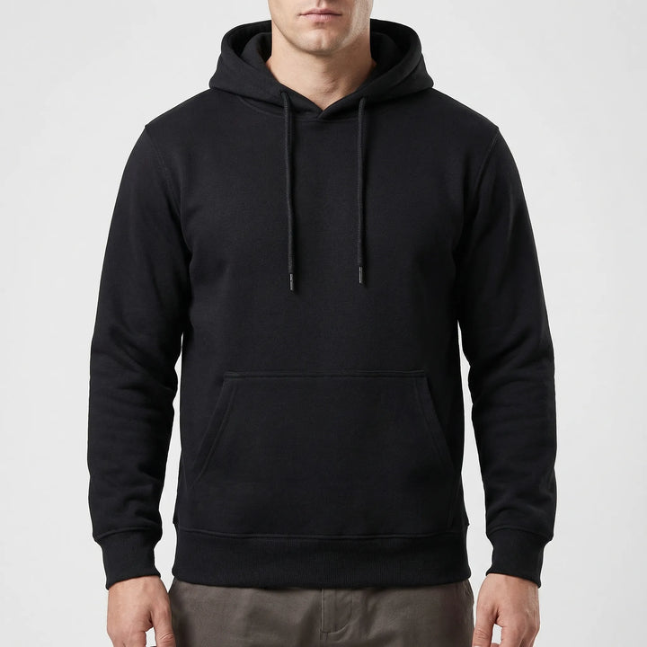 Hoodrix - Solid Color Pullover Hoodie For Men