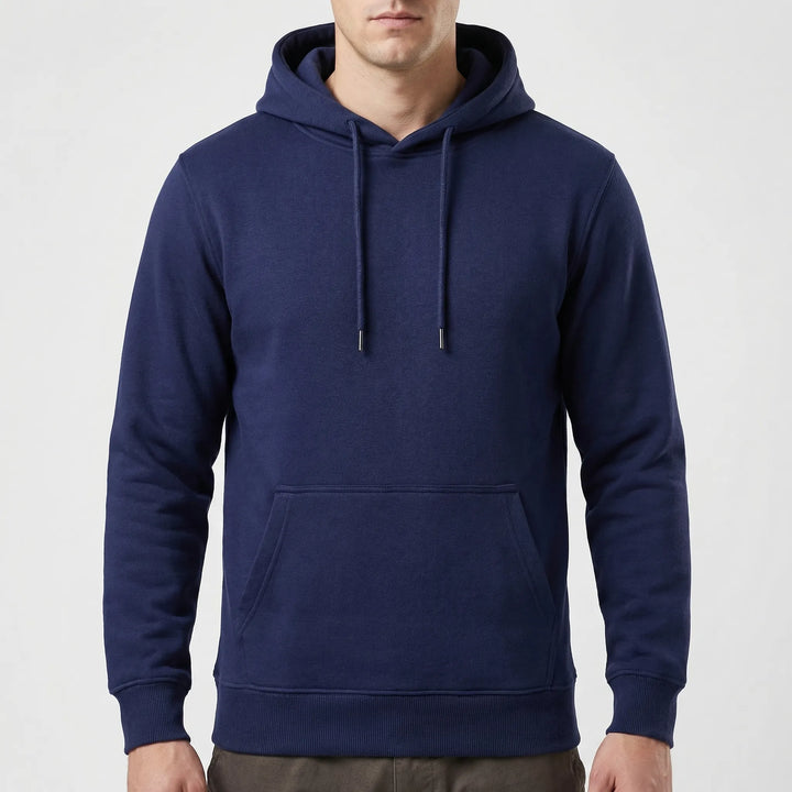 Hoodrix - Solid Color Pullover Hoodie For Men