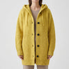 Long Hooded Button-Front Cardigan
