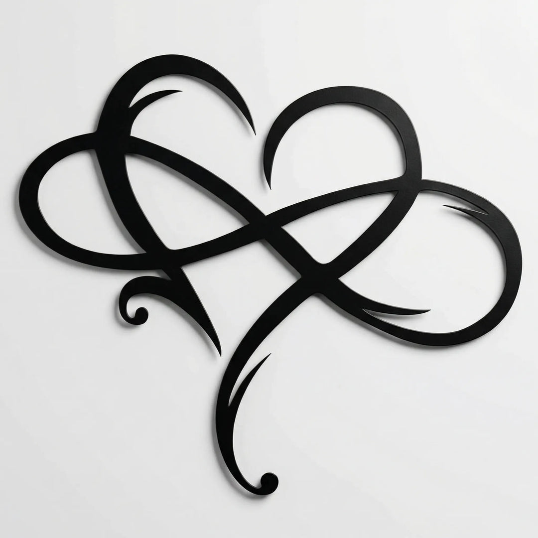 Infinvora - Infinity Heart Metal Wall Sculpture