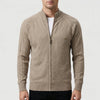 Full-Zip Stand Collar Cardigan For Men
