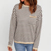 Loose Fit Striped Knit Pullover