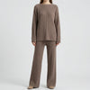 Ribbed Knit Two-Piece Sweater Set