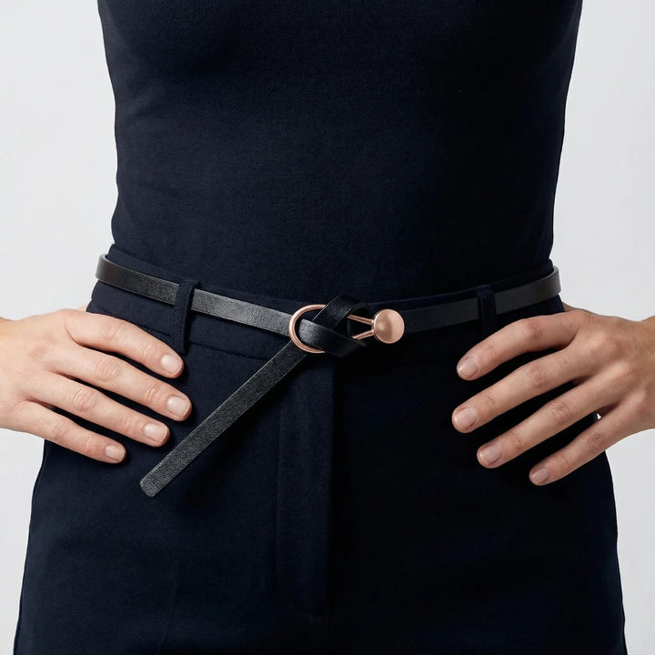 Knotura - Slim Knotted Bow Waist Belt