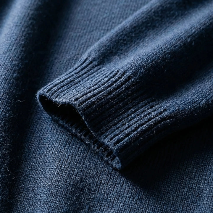 Krestol - Fine-Knit Long Sleeve Polo Sweater