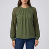 Long-Sleeve Blouse With Lace Sleeves