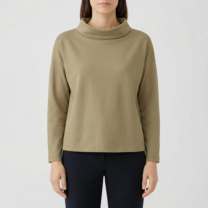 Lapelux - Half Turtleneck Relaxed Fit Top