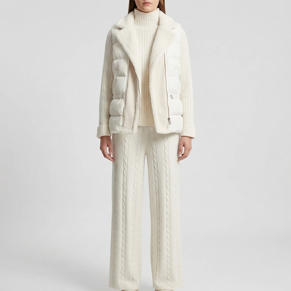Layerelle - Coordinated 3-Piece Knit And Vest Set