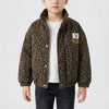 Quilted Leopard Print Kids Jacket