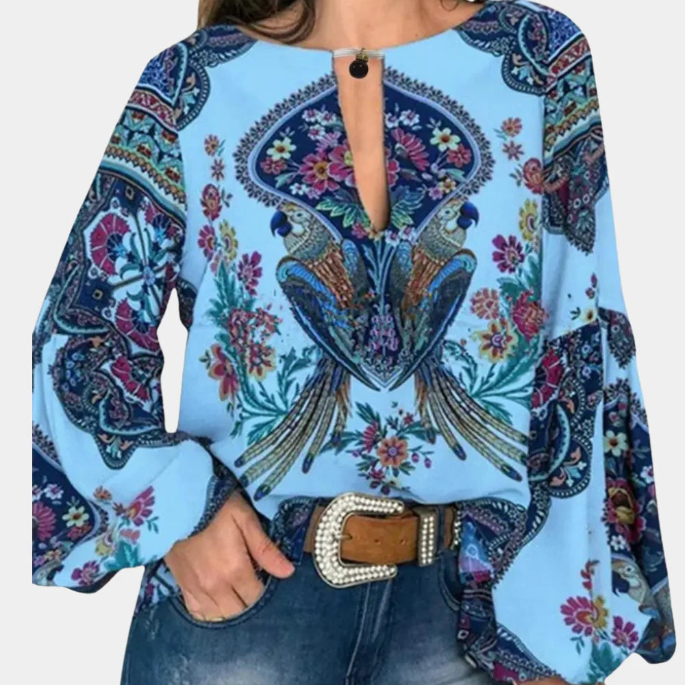 Women's Lightweight Floral Blouse
