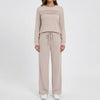 Mock Neck Long-Sleeve Lounge Set