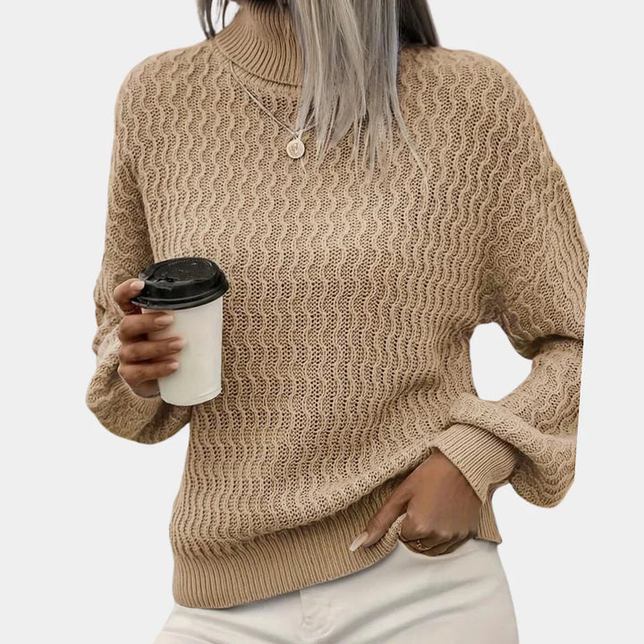 Classic Argyle Turtleneck Sweater for Women
