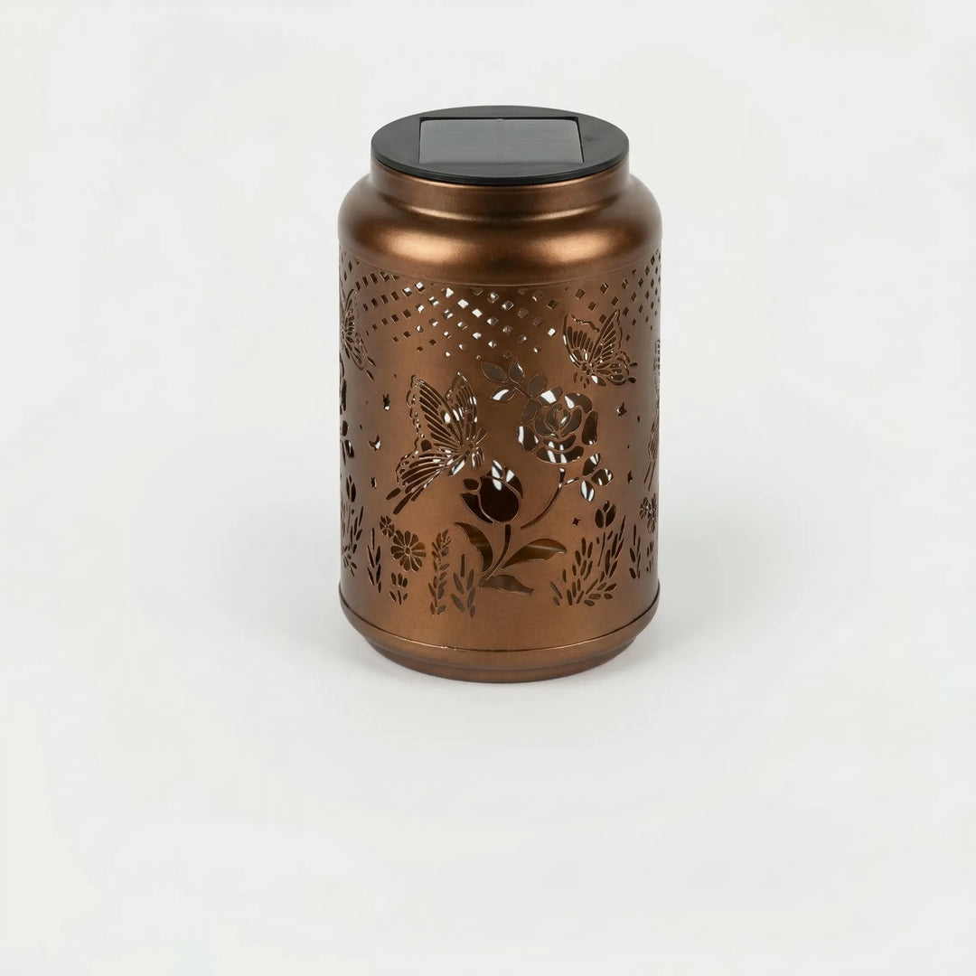 Lumivara - Decorative Solar Lantern With Cutout Design