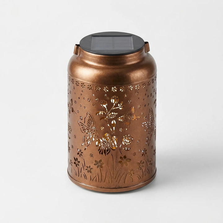Lumivara - Decorative Solar Lantern With Cutout Design