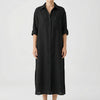 Button-Front Maxi Shirt Dress
