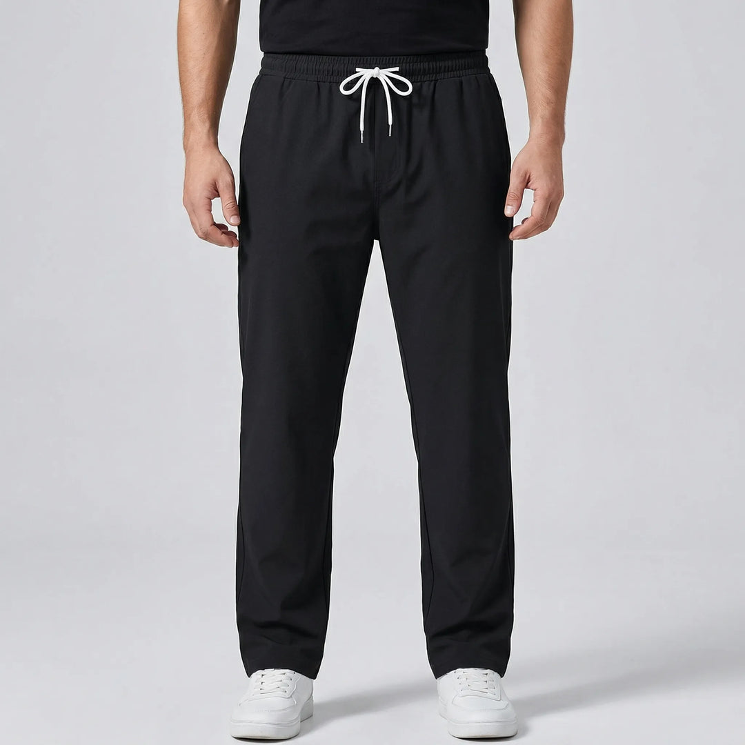 Luxtrend - Straight-Leg Elastic Waist Trousers