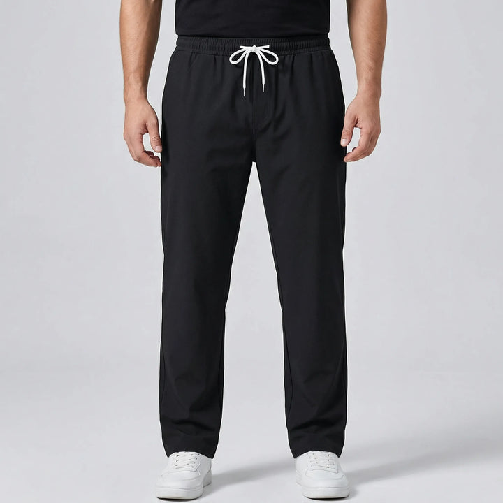 Luxtrend - Straight-Leg Elastic Waist Trousers